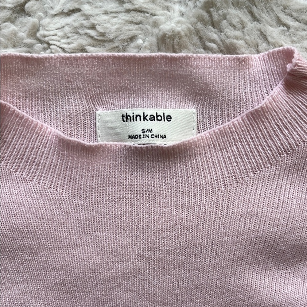 Pink Ruched Sweater - Picture 2 of 6